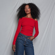 BLUSA AJUSTADA LARGA MANGA LARGA OCHOCI