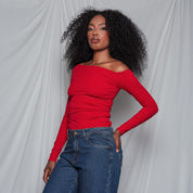 BLUSA AJUSTADA LARGA MANGA LARGA OCHOCI