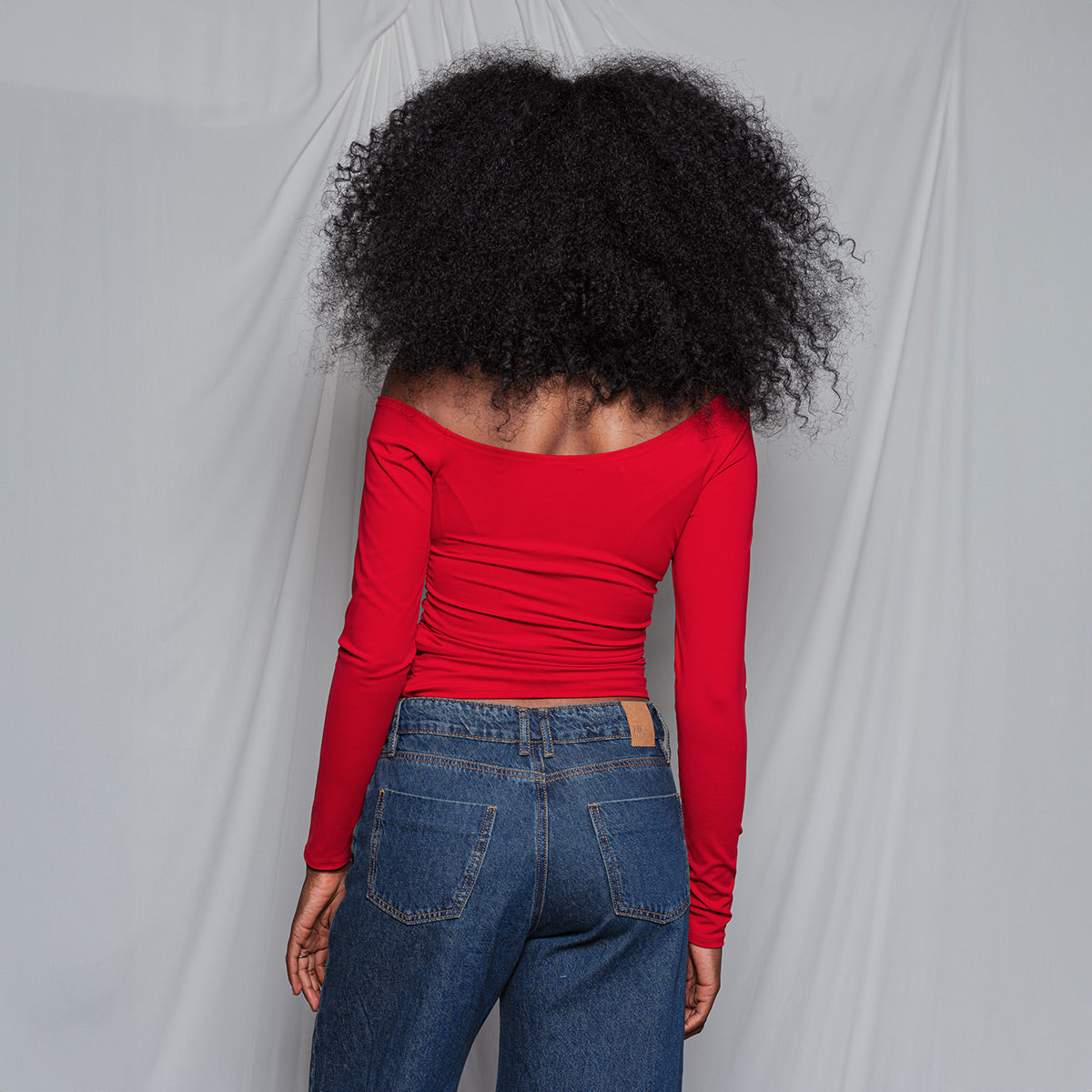 BLUSA AJUSTADA LARGA MANGA LARGA OCHOCI