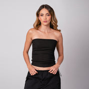 BLUSA AJUSTADA LARGA STRAPLESS TUVOZ