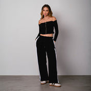 BLUSA AJUSTADA CORTA MANGA LARGA CAMPIX