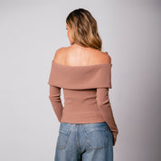 BLUSA SEMI AMPLIA SHOULDERLESS JITA