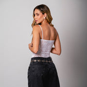 BLUSA AJUSTADA LARGA TIRAS AGUSTI