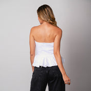 BLUSA SEMI AJUSTADA STRAPLESS PLESI
