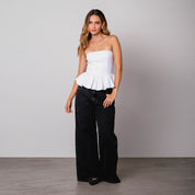 BLUSA SEMI AJUSTADA STRAPLESS PLESI