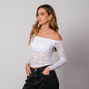 BLUSA AJUSTADA LARGA MANGA LARGA CALME