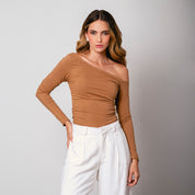 BLUSA AJUSTADA LARGA MANGA LARGA GORI