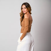 BLUSA AJUSTADA LARGA MANGA LARGA GORI