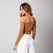 BLUSA AJUSTADA LARGA MANGA LARGA GORI