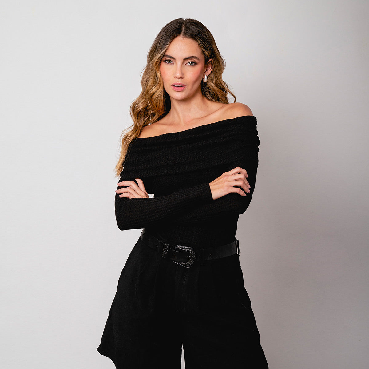 BLUSA AJUSTADA LARGA MANGA LARGA INTU