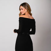 BLUSA AJUSTADA LARGA MANGA LARGA INTU