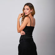 BLUSA AJUSTADA LARGA TIRAS MUFIN