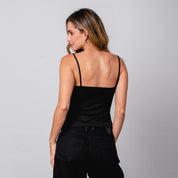 BLUSA AJUSTADA LARGA TIRAS MUFIN