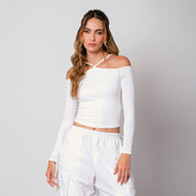 BLUSA AJUSTADA LARGA MANGA LARGA OMAI