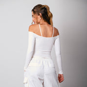 BLUSA AJUSTADA LARGA MANGA LARGA OMAI