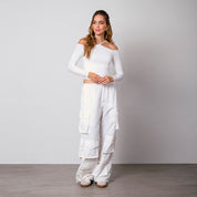 BLUSA AJUSTADA LARGA MANGA LARGA OMAI