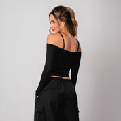 BLUSA AJUSTADA LARGA MANGA LARGA BOIR