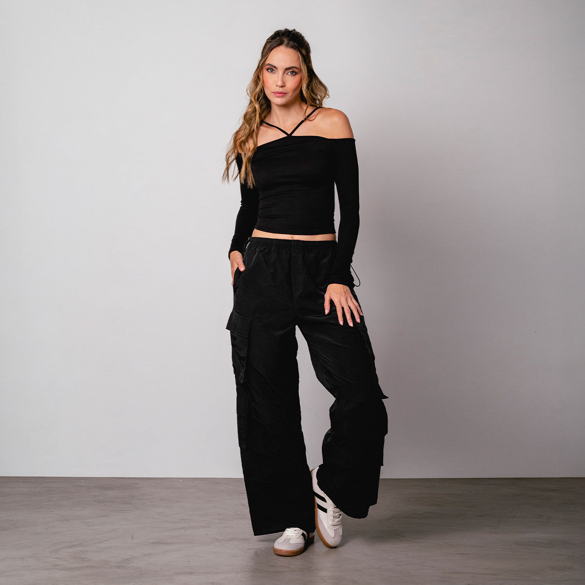 BLUSA AJUSTADA LARGA MANGA LARGA BOIR