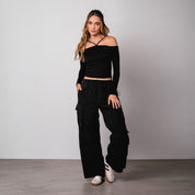 BLUSA AJUSTADA LARGA MANGA LARGA BOIR