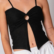 BLUSA SEMI AJUSTADA TIRAS PARLO