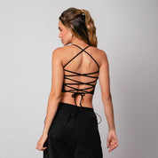 BLUSA AJUSTADA LARGA TIRAS DIMMI