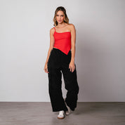 BLUSA SEMI AJUSTADA TIRAS JURU