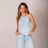 BLUSA AJUSTADA CORTA TIRAS TRIANGO