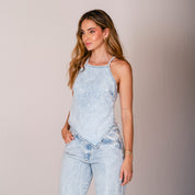 BLUSA AJUSTADA CORTA TIRAS TRIANGO