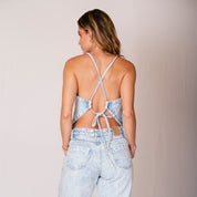 BLUSA AJUSTADA CORTA TIRAS TRIANGO