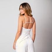 BLUSA AJUSTADA LARGA TIRAS BATIM