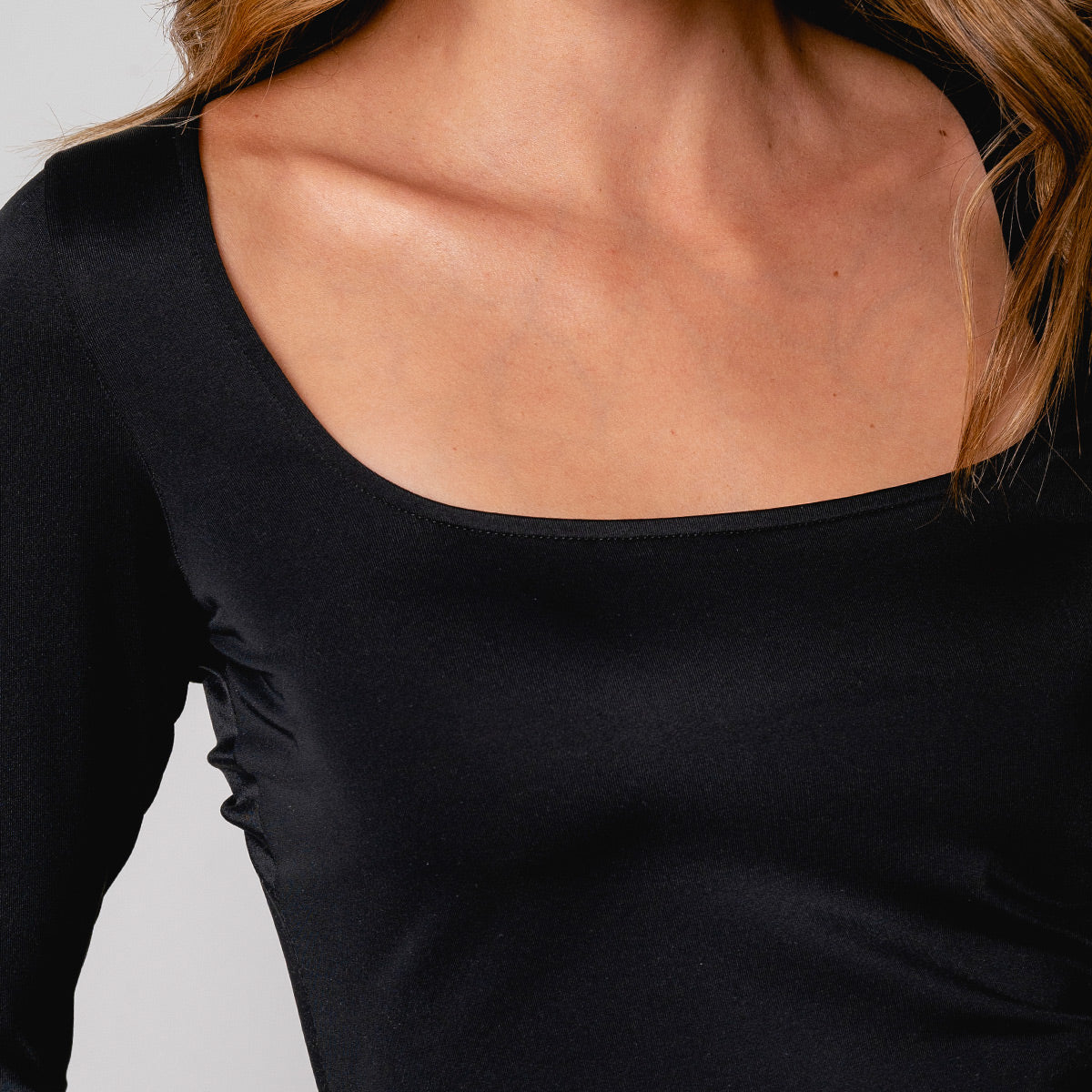 BLUSA AJUSTADA LARGA MANGA LARGA TERY