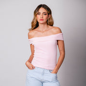 BLUSA AJUSTADA CORTA SHOULDERLESS BITY