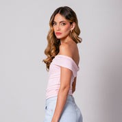 BLUSA AJUSTADA CORTA SHOULDERLESS BITY