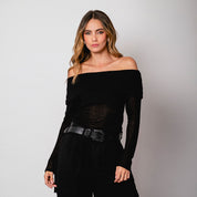 BLUSA AJUSTADA LARGA MANGA LARGA SURSI