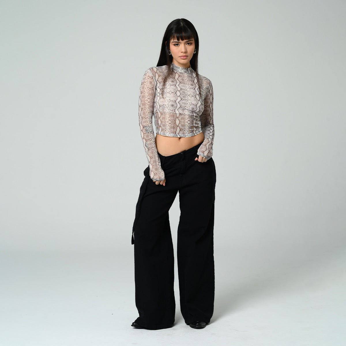 BLUSA AJUSTADA LARGA MANGA LARGA WISHES