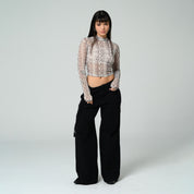 BLUSA AJUSTADA LARGA MANGA LARGA WISHES