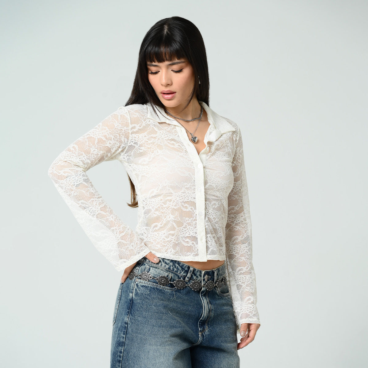 BLUSA AJUSTADA LARGA MANGA LARGA ZOLA