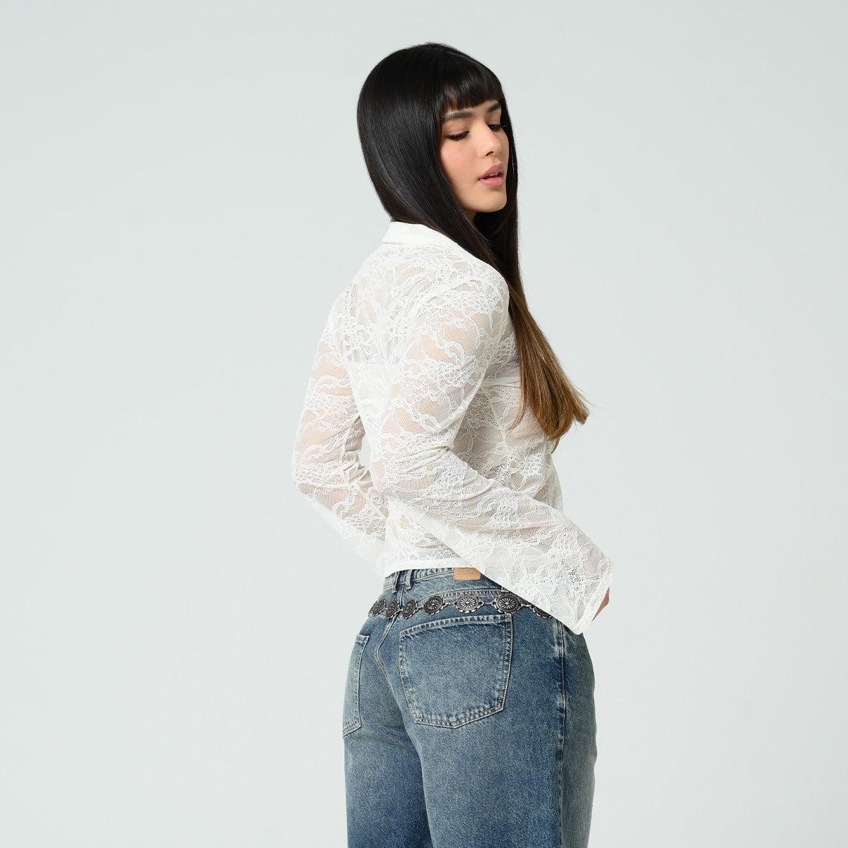 BLUSA AJUSTADA LARGA MANGA LARGA ZOLA