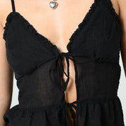 BLUSA SEMI AJUSTADA TIRAS MOORE