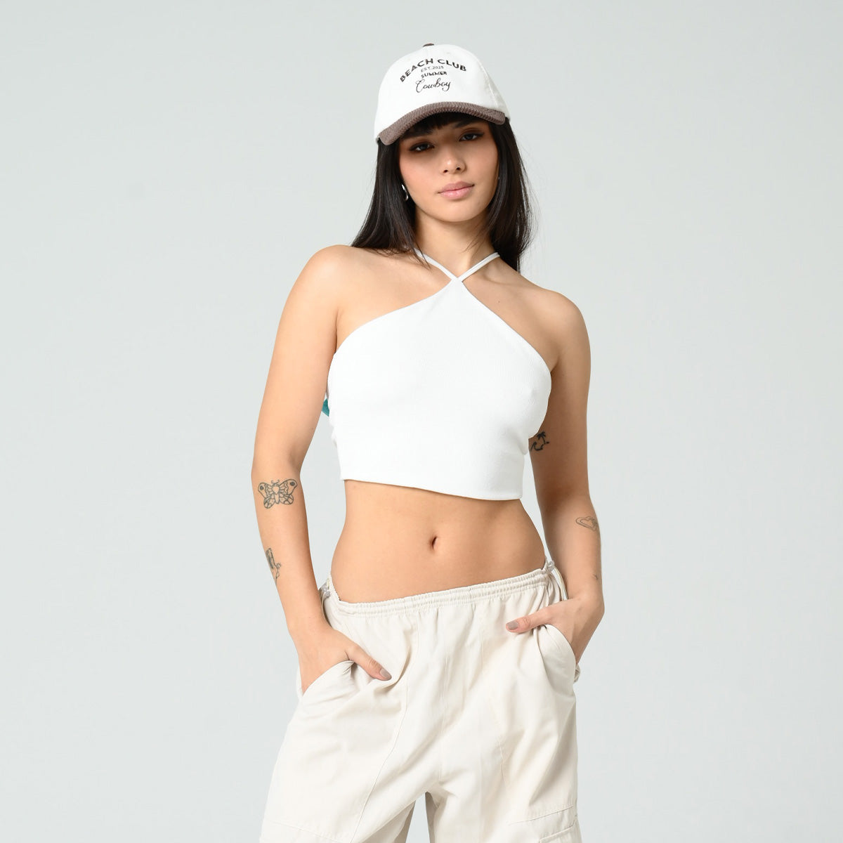 BLUSA AJUSTADA CORTA TIRAS ENRE
