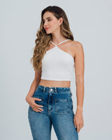 BLUSA AJUSTADA CORTA TIRAS ENRE