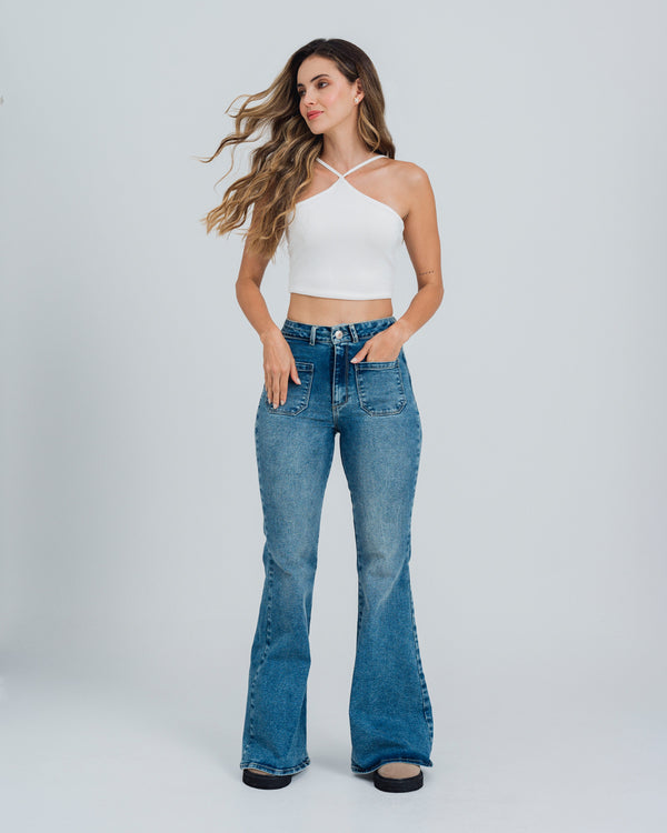 BLUSA AJUSTADA CORTA TIRAS ENRE