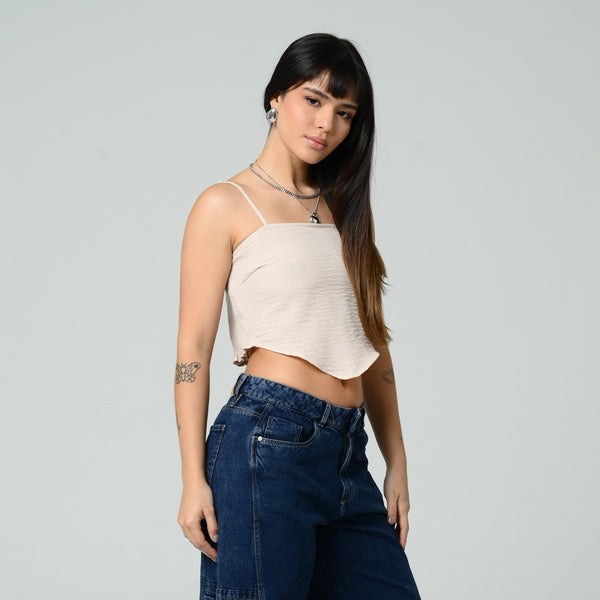 BLUSA AJUSTADA LARGA TIRAS LORE