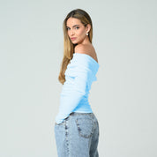 BLUSA AJUSTADA LARGA MANGA LARGA IBIKI