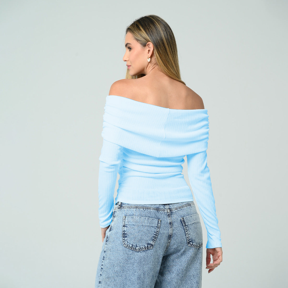 BLUSA AJUSTADA LARGA MANGA LARGA IBIKI