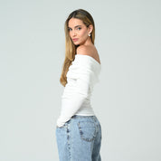 BLUSA AJUSTADA LARGA MANGA LARGA NOMAI