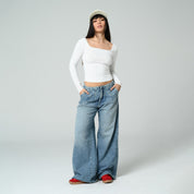 BLUSA AJUSTADA LARGA MANGA LARGA RORYS