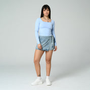 BLUSA AJUSTADA LARGA MANGA LARGA TELITO