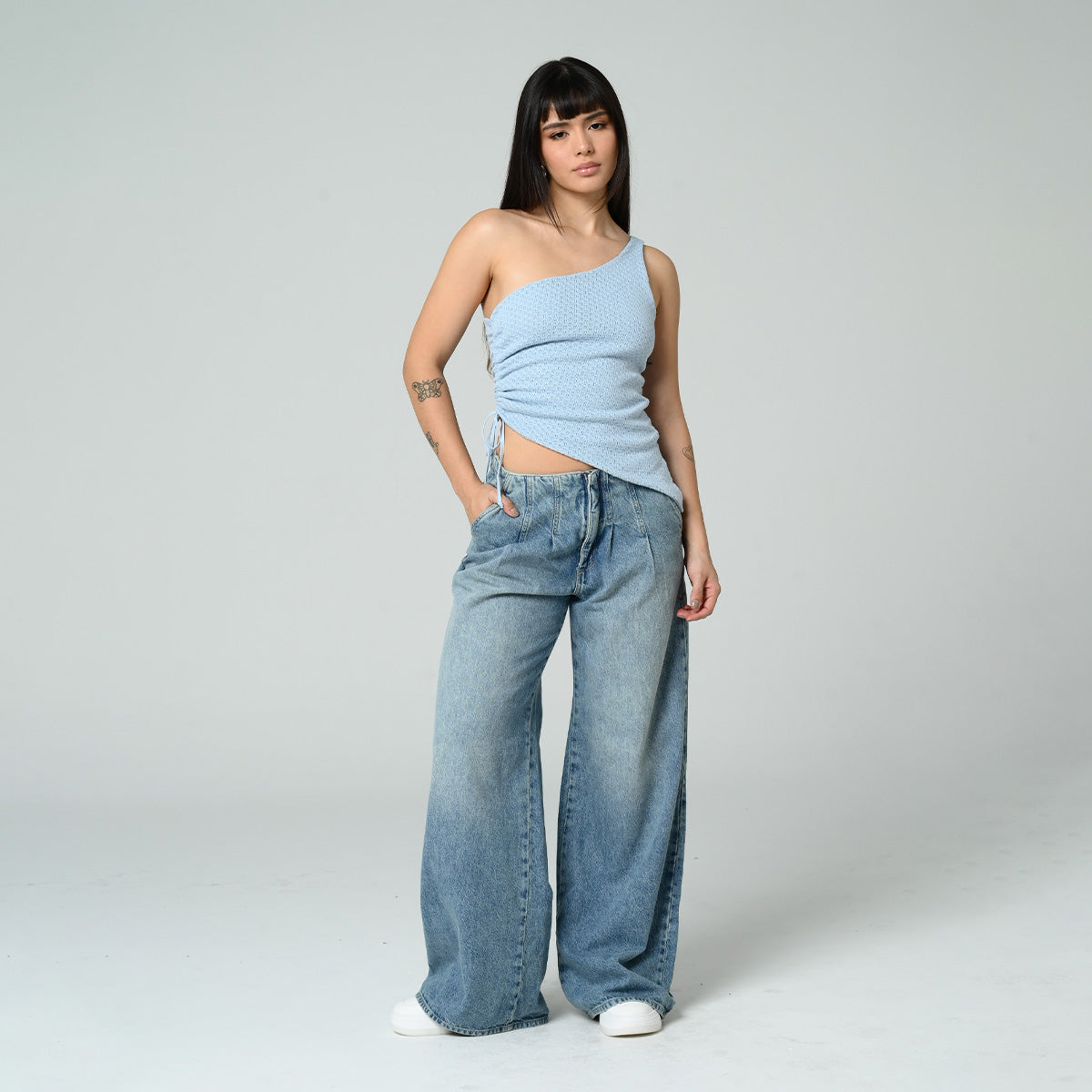 BLUSA AJUSTADA LARGA MANGA SISA GLOWY