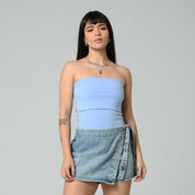 BLUSA AJUSTADA LARGA STRAPLESS PEILI